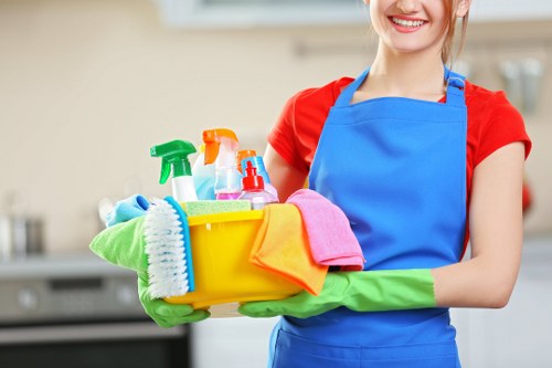 Commercial cleaning team servicing an office space in Outhkensington