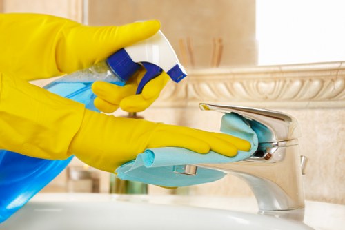 Cleaning staff preparing a workplace in Outhkensington before opening hours