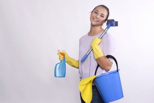 Local cleaning team working in an Outhkensington apartment