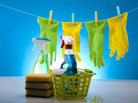 Inspection of cleaning tools and maintenance checks for safe operation